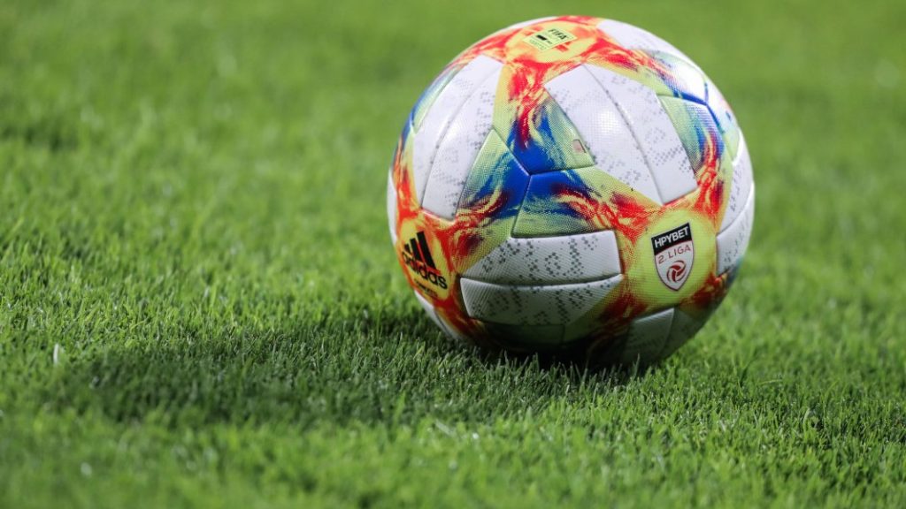 KAPFENBERG,AUSTRIA,27.SEP.19 - SOCCER - HPYBET 2. Liga, KSV 1919 vs FC Liefering. Image shows a feature of a 2. Liga ball.
Photo: GEPA pictures/ Michael Meindl
