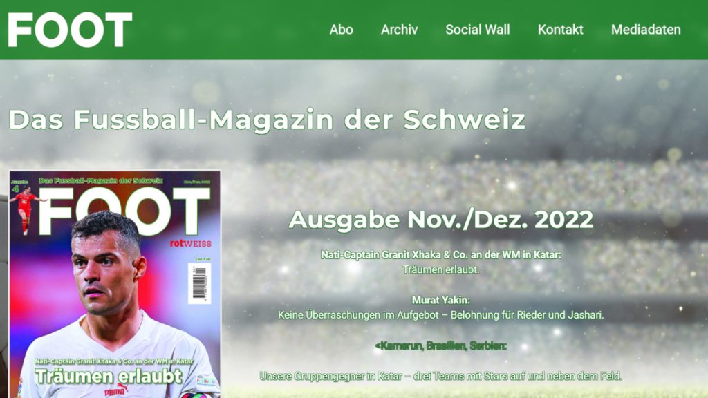 Screenshot Foot Magazin