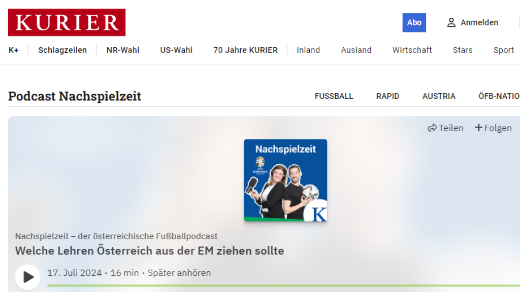 (c) Screenshot Kurier.at