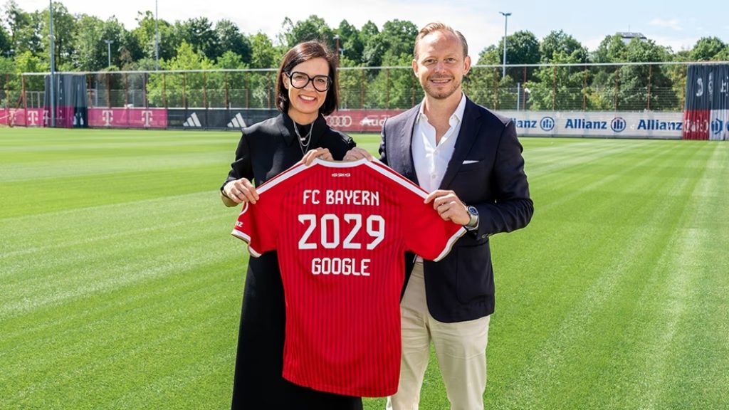 Anne-Kathrin Hübel (Google) und Rouven Kasper (FC Bayern) (c)
