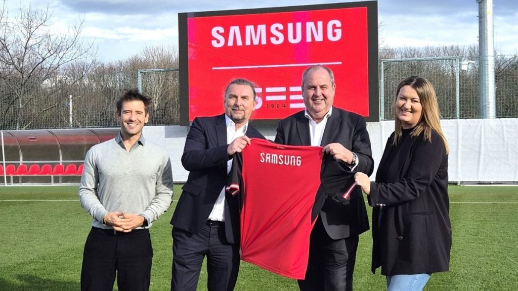 v.l.n.r. : Antonio Marques-Perez, Manuel Laporta, Joseph Pröll, Amela Mandzic (c)Samsung